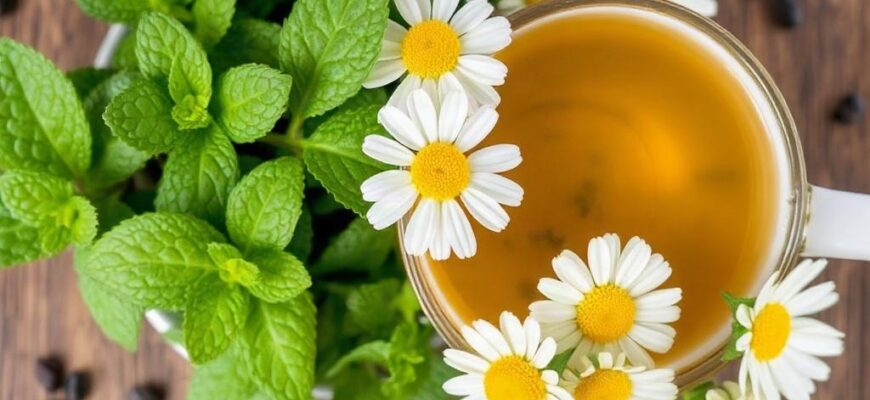 Мята перечная и ромашка: два простых чая, которые успокоят ваши нервы